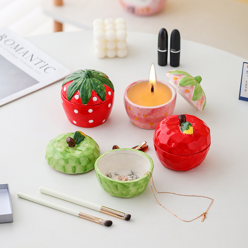 Candle Supplies Europe - Ceramiczny uroczy świecznik z imitacją owoców