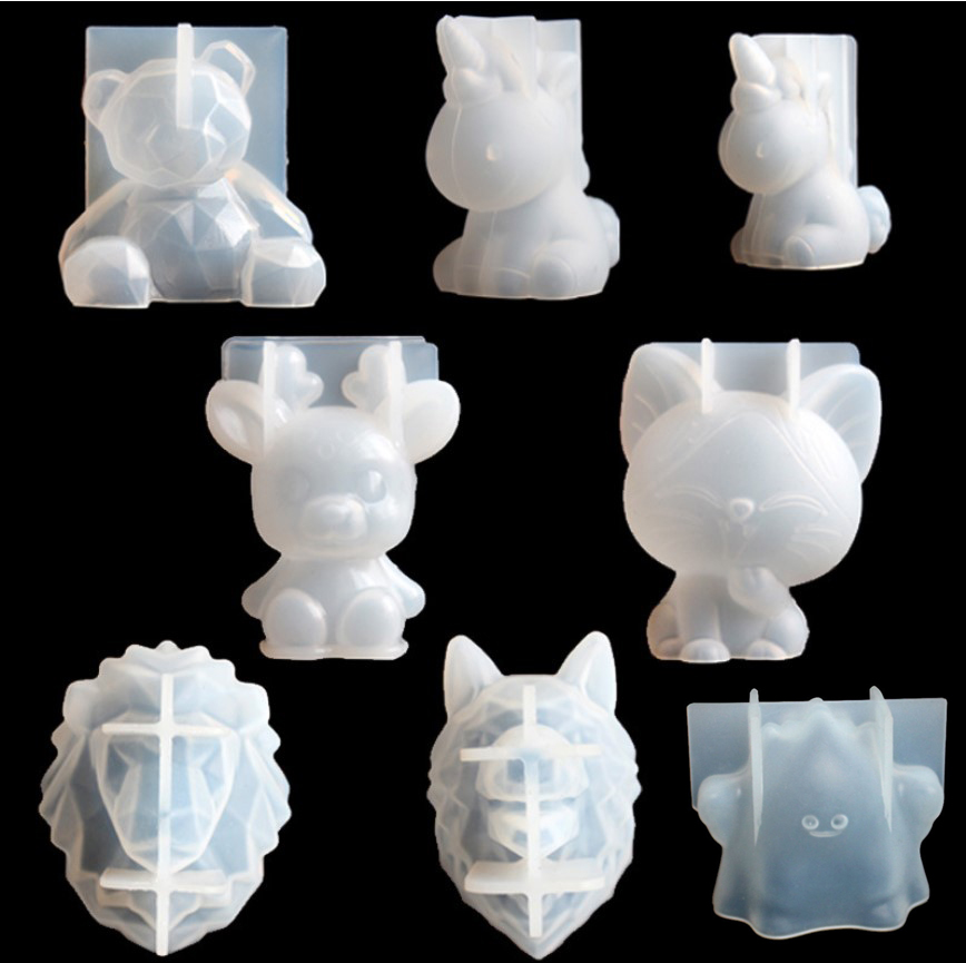 Candle Supplies Wholesale - Przezroczysty jednorożec silikonowe formy z żywicy