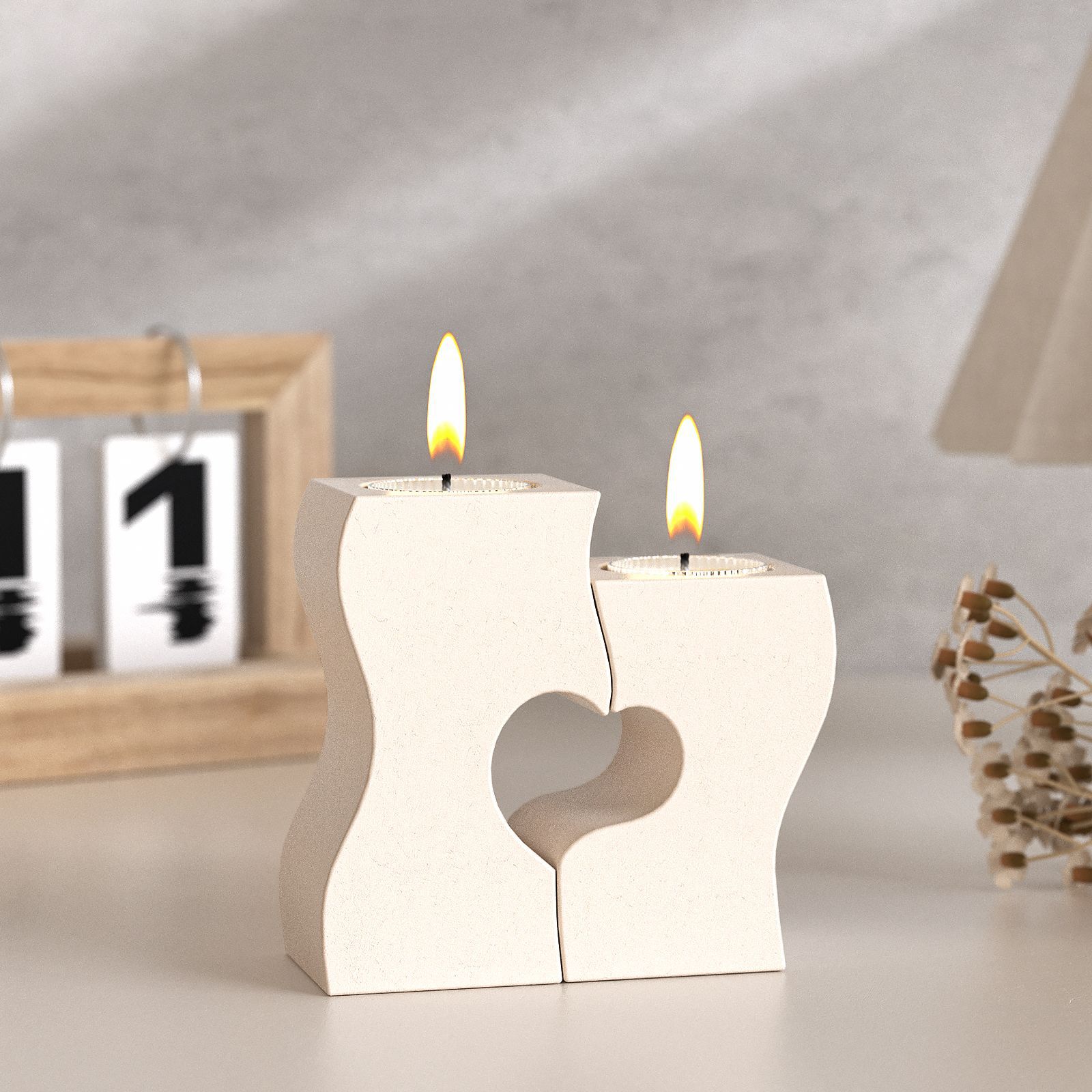 Candle Supplies Wholesale - S Heart Candlestick Silicone Molds DIY