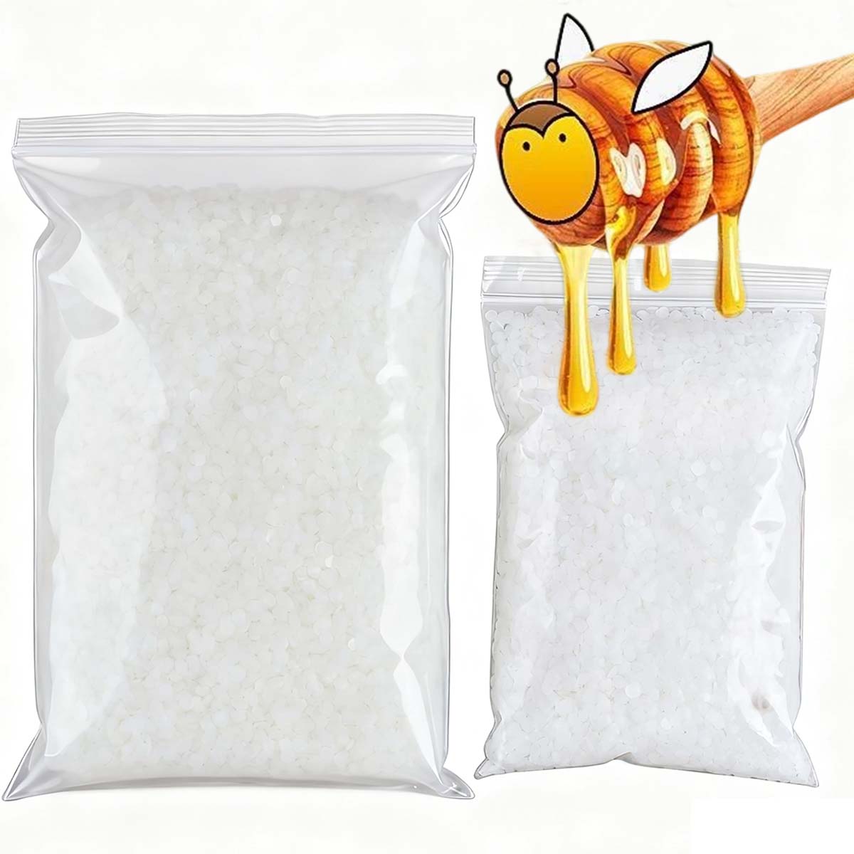 Candle Supplies Wholesale - 200g-1000g Biały Wosk Pszczeli Czysty Naturalny