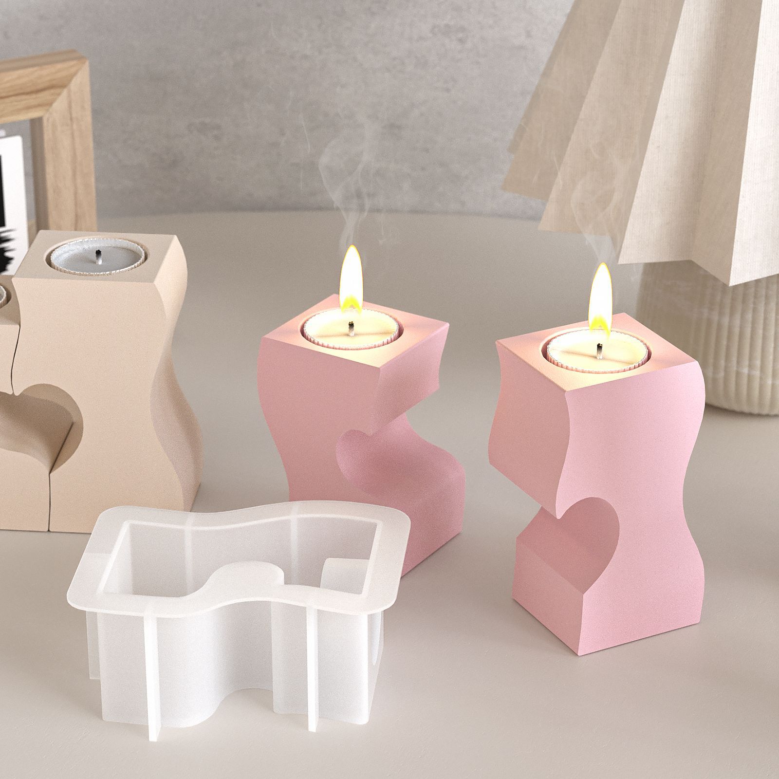 S Heart Candlestick Silicone M – Candle Supplies Wholesale recenzja i cena