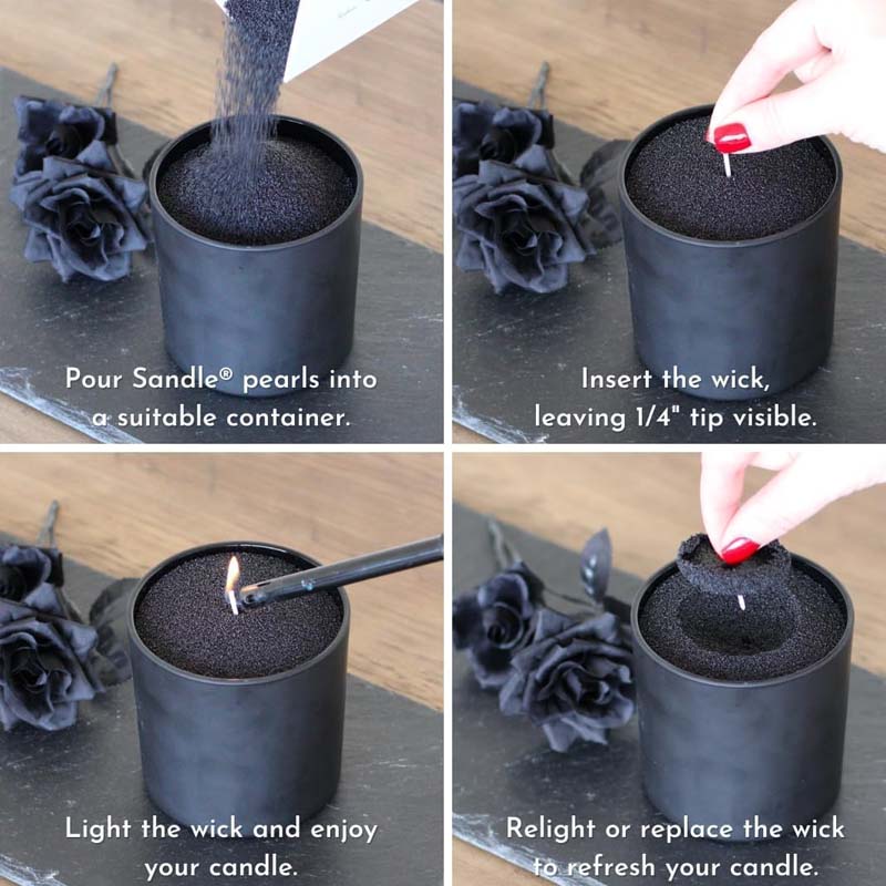 Czarny piasek do świec z knote – Candle Supplies Wholesale recenzja i cena